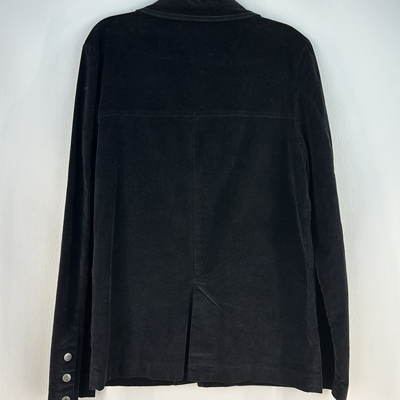 Lip Service Black Velour Snap Button Blazer, M - Picture 5 of 11